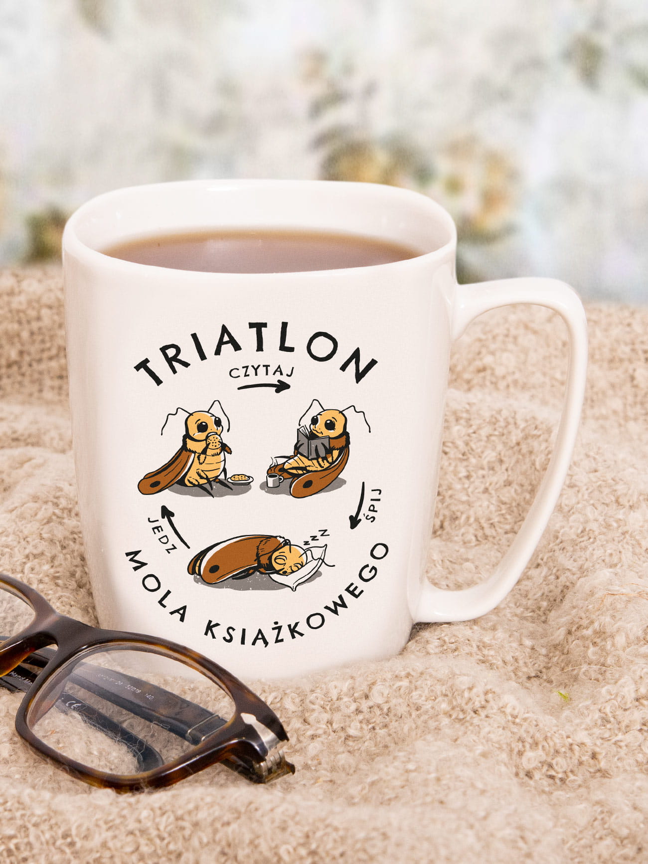 TRIATLON MOLA KSIĄŻKOWEGO / kubek biały z uchem