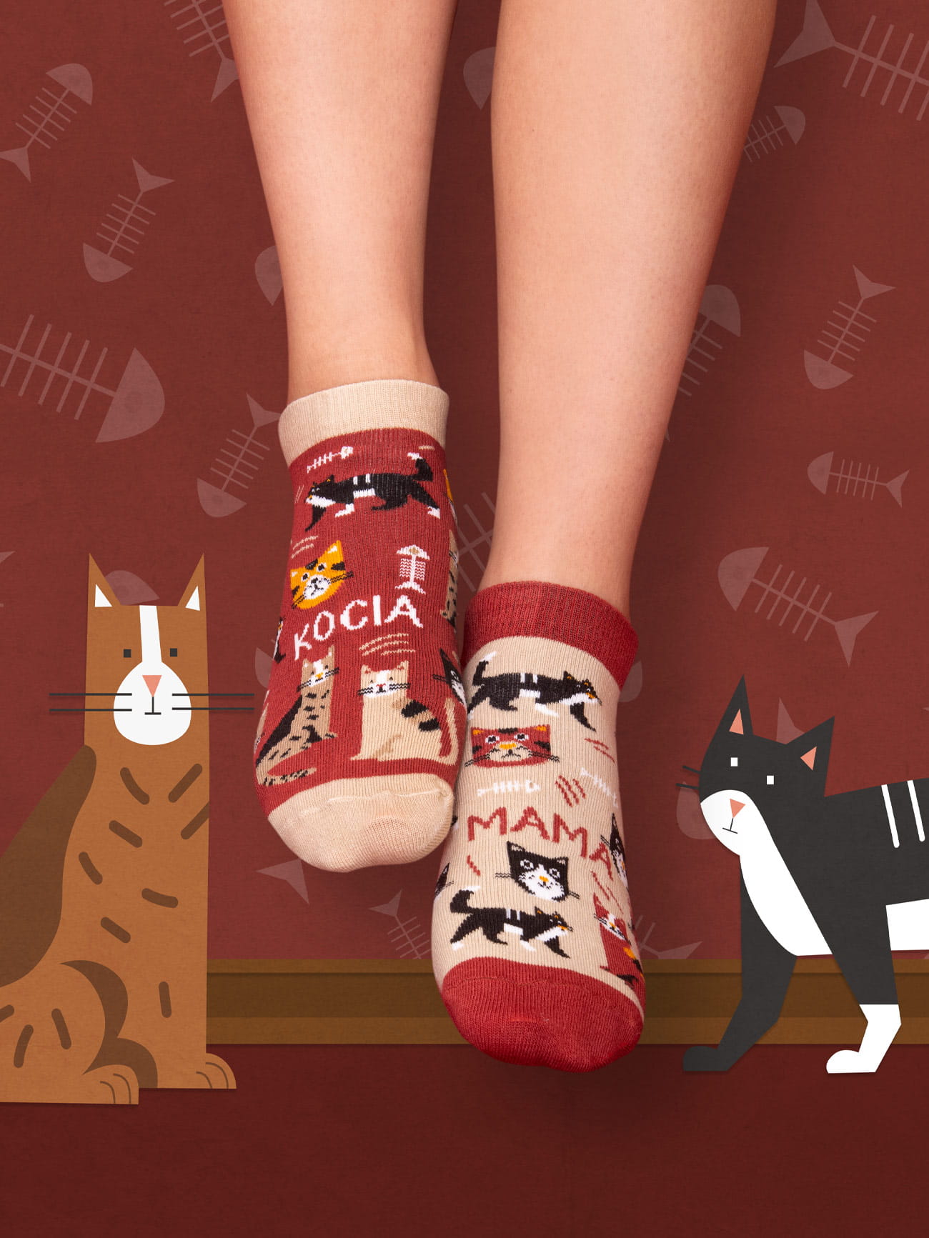 KOCIA MAMA / skarpety stopki