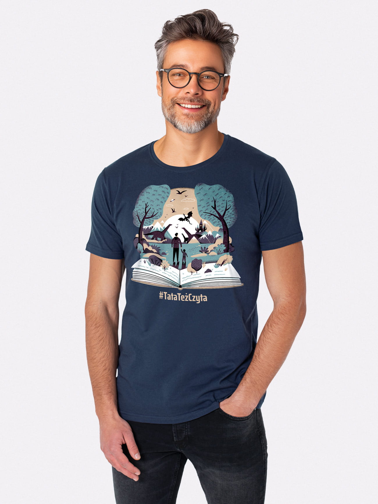 BAŚNIOWA KRAINA / koszulka męska / Nadwyraz.com x #TataTeżCzyta