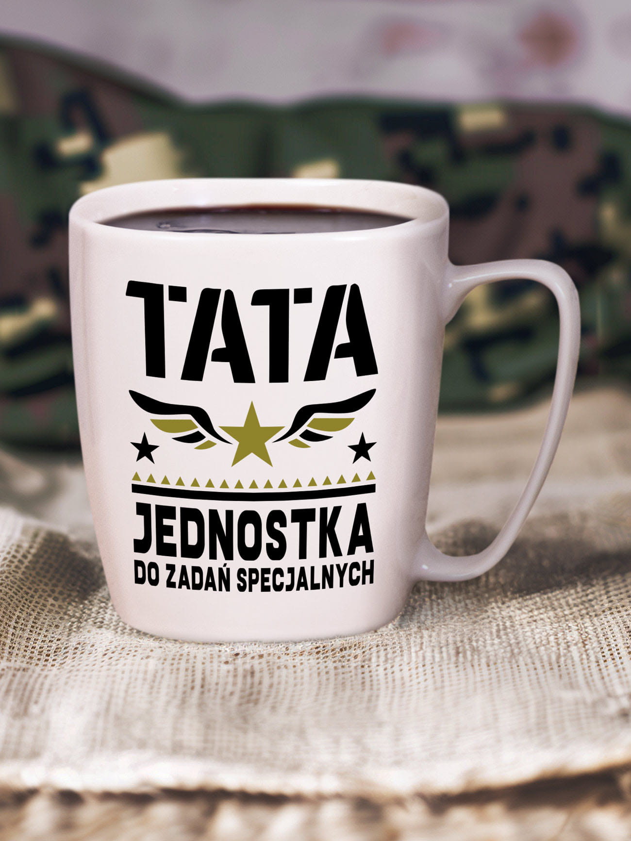 TATA – JEDNOSTKA DO ZADAŃ SPECJALNYCH / kubek biały z uchem