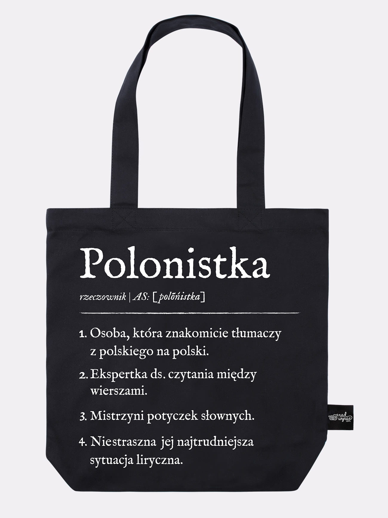 POLONISTKA / torba bawełniana / czarna