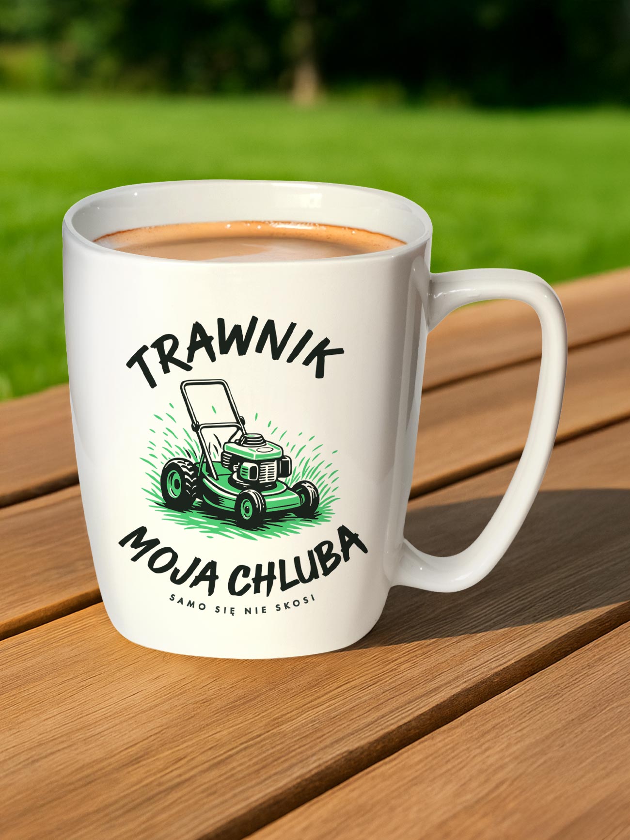 TRAWNIK – MOJA CHLUBA / kubek biały z uchem