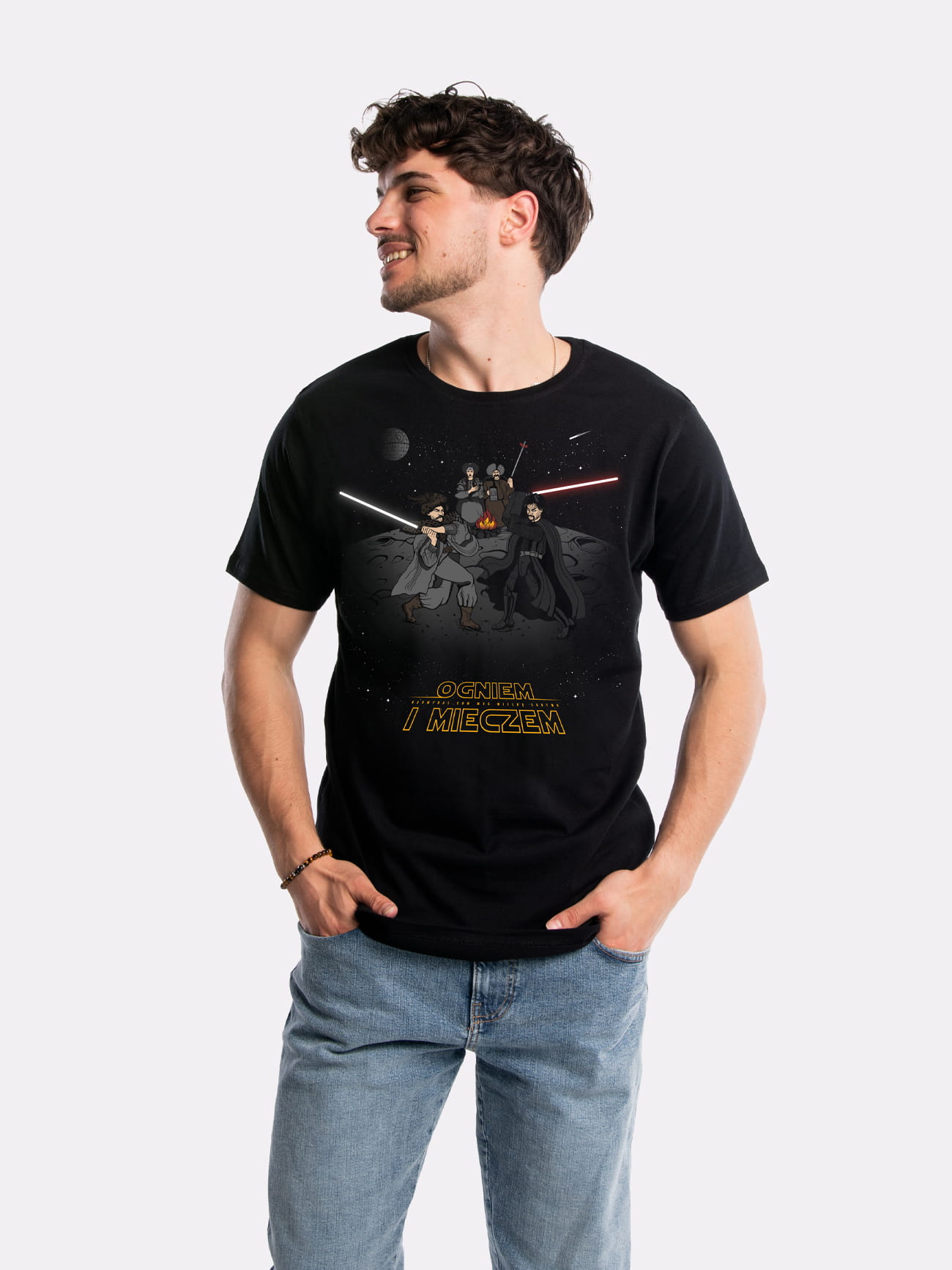 OGNIEM I MIECZEM / koszulka męska / czarna